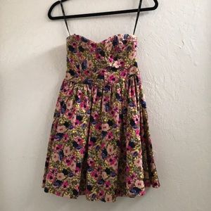 XOXO strapless floral dress